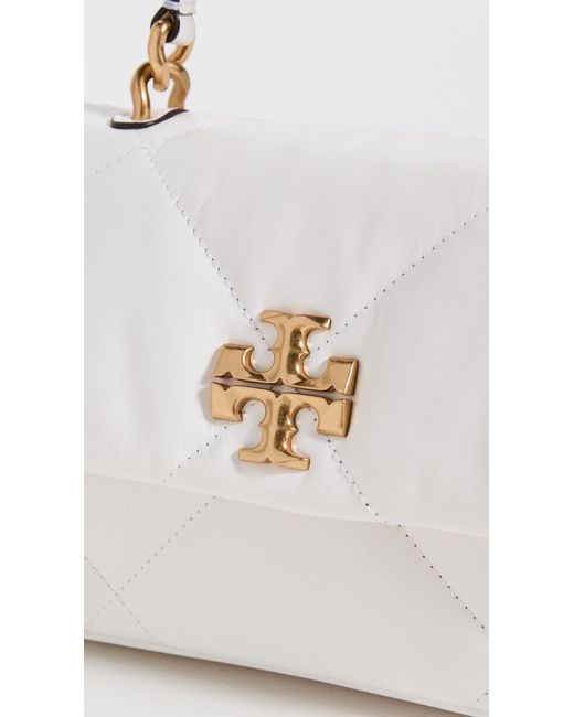 Tory Burch White Kira Diamond Quilt Top-handle