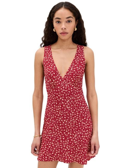 Reformation Red Calix Dress
