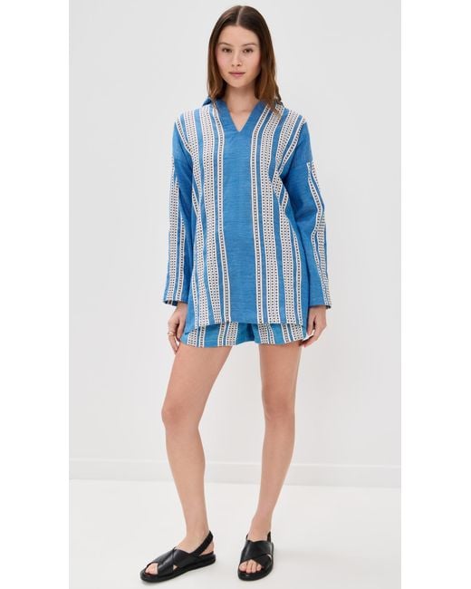 Lemlem Blue Safia Shorts
