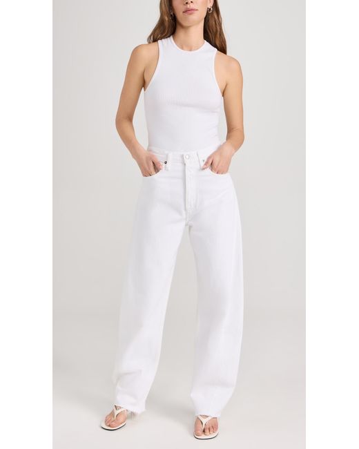 Agolde White Luna Pieced Jeans