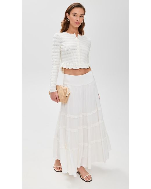 LoveShackFancy White Rogan Cardigan