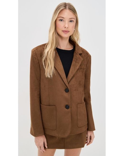4th & Reckless Brown Ember Faux Suede Blazer