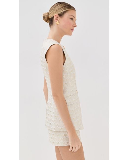 Veronica Beard White Lois Vest