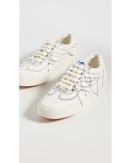Superga White 2941 Revolley Distressed Sneakers