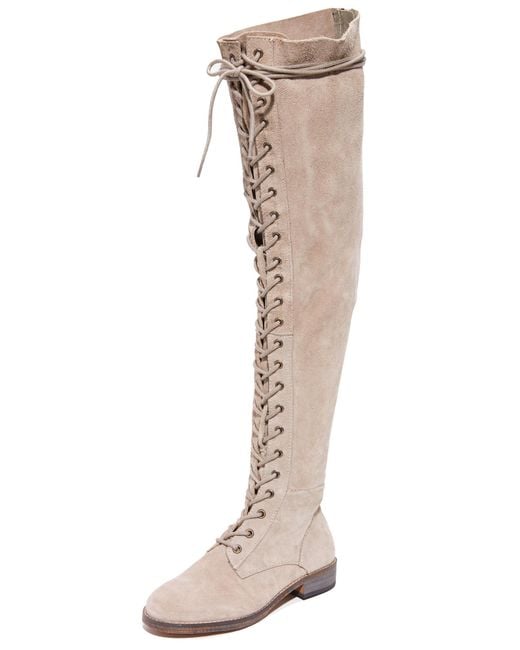 Free People Gray Tennessee Lace Up Boots