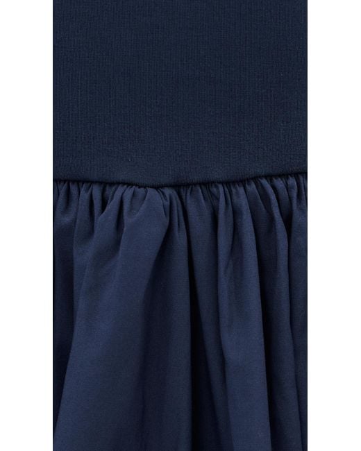 Le Bos Blue Piper Solid Dress