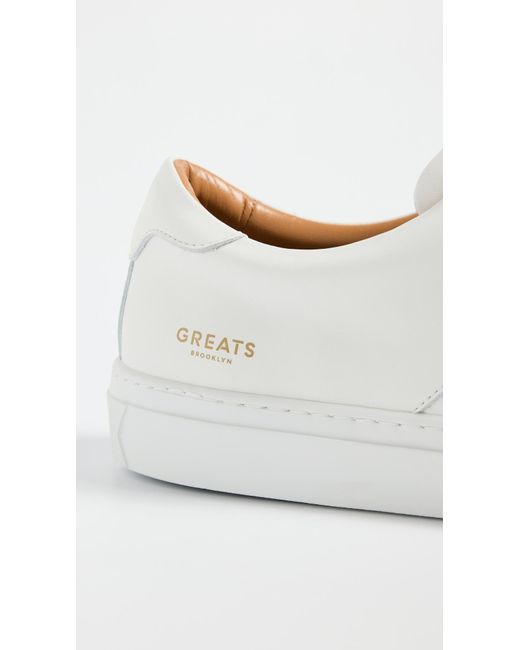 GREATS White Royale 2.0 Leather Sneakers 9 for men