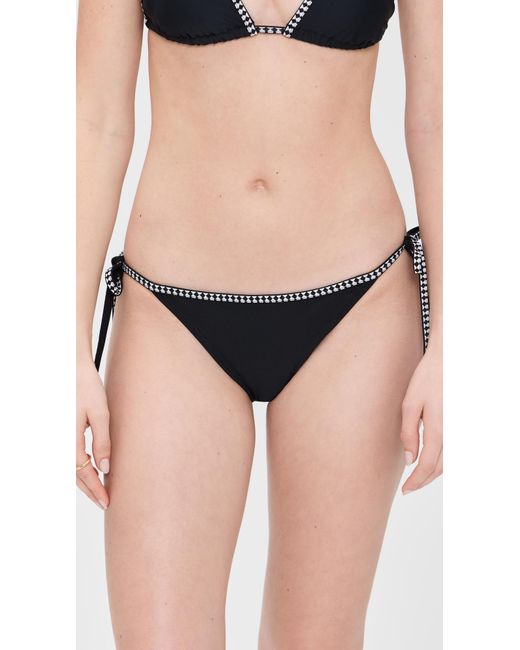 Lemlem Black Lena String Bikini Bottoms
