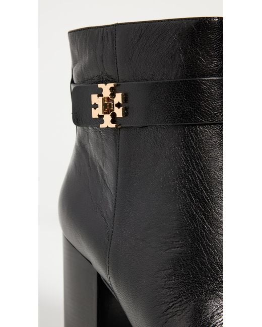 Tory Burch Black 80 Mm T-Lock Heeled Ankle Boots (Perfect) Boots