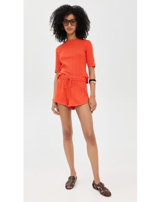 Le Bos Red Ada Pointelle Tee