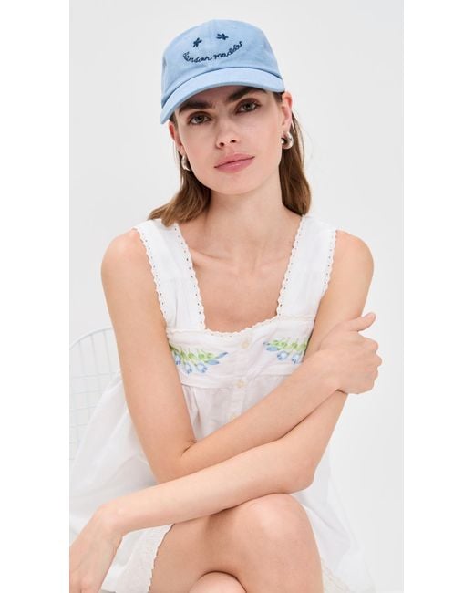 Damson Madder Blue Washed Smiley Cap