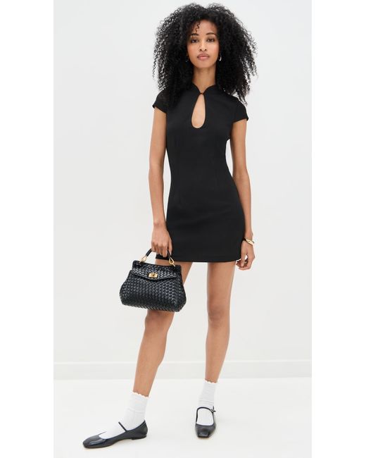 vieno keyhole fitted mini dress black Black Lace Keyhole Mini Dress main image 0
