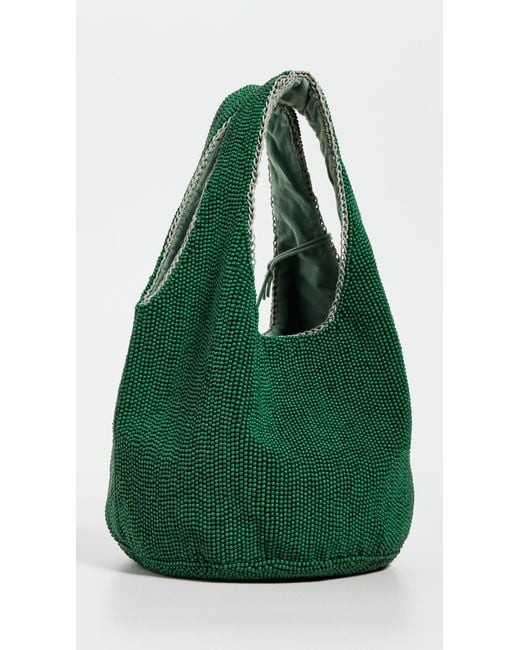 J.W. Anderson Green Mini Beaded Shopper Bag