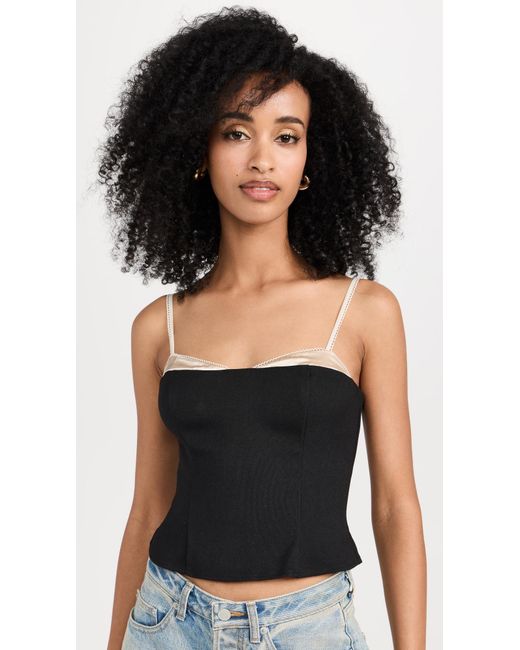 Reformation Black Melanie Top