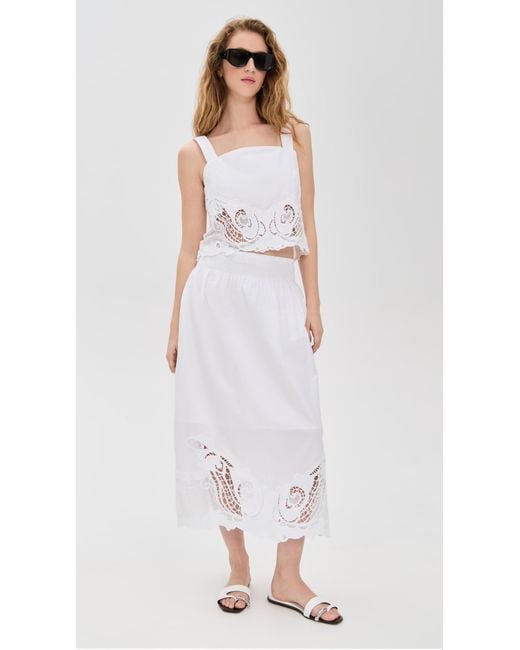 Rag & Bone White Clem Lace Tank