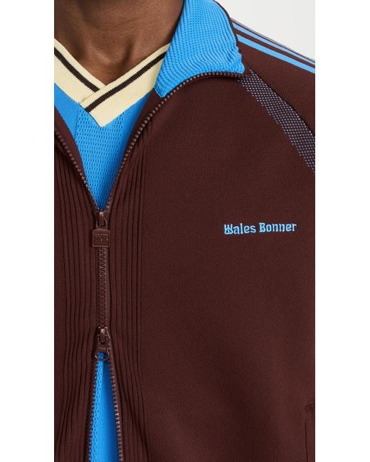 Adidas Blue X Wales Bonner Knit Track Jacket for men