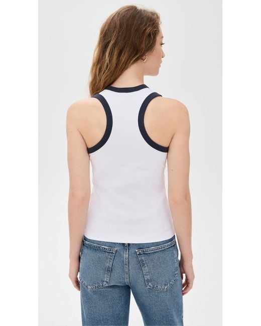 Rag & Bone White Mia Ringer Tank