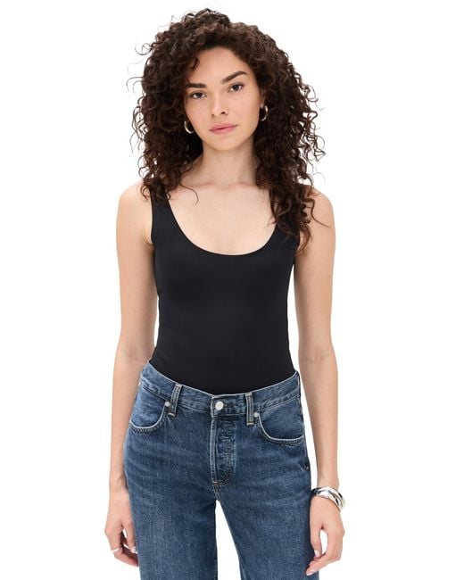 Commando Blue Neoprene Tank Bodysuit