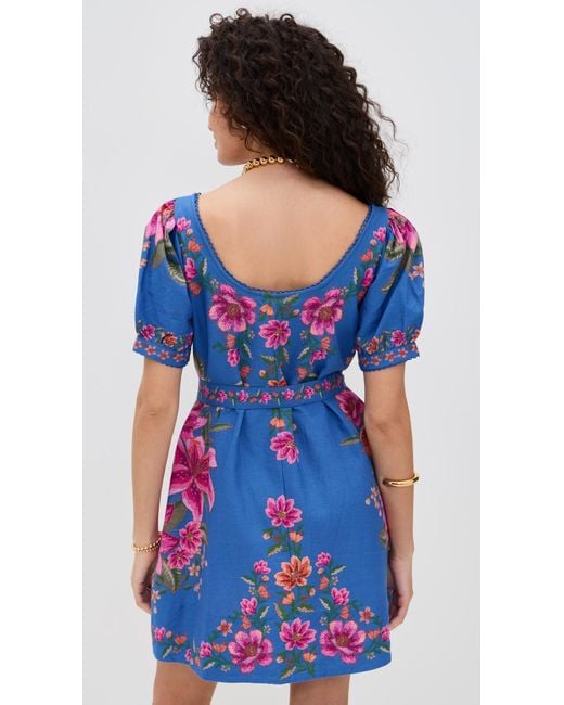 FARM Rio Summer Fruit Scarf Dress in Blue | Lyst