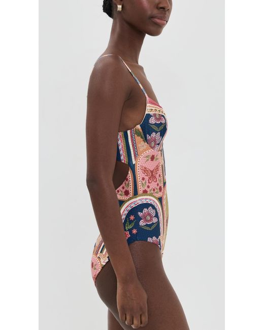 Agua Bendita Multicolor Fiore Petra Handmade Underwire One Piece