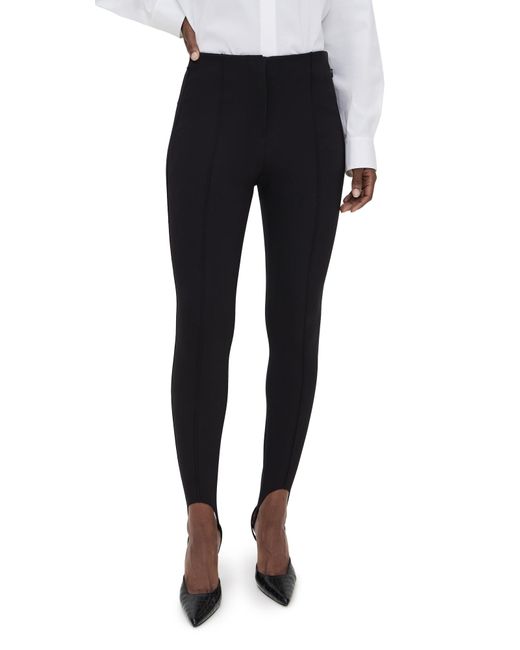 Theory Black Slim Stirrup Pants
