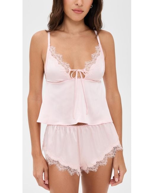 KAT THE LABEL Pink Sorrento Camisole