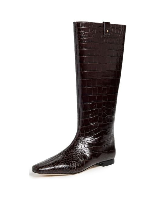 Larroude Black Alexis Flat Boots