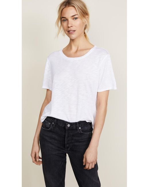 Splendid White Slub Crew Tee