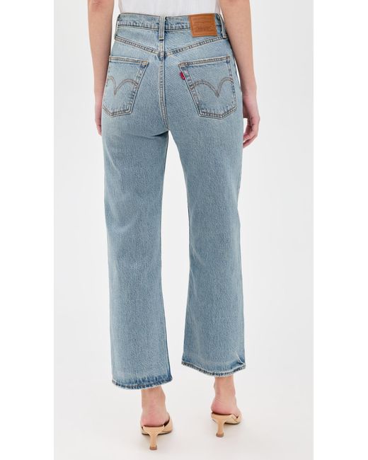 Levi's Blue Ribcage Straight Ankle Jeans Let's Share