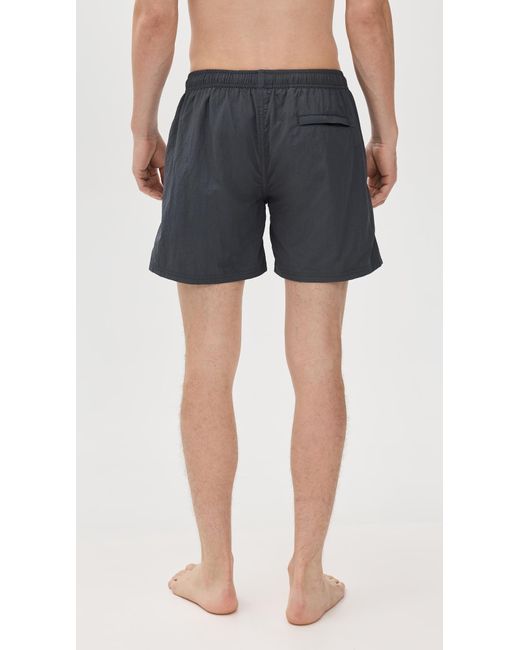 AUTO-REPLY Black Solid Sebastian Swim Trunks 6 for men