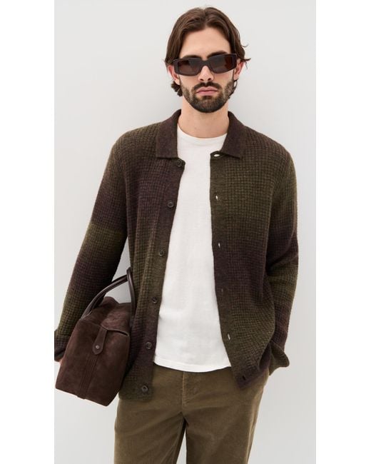 NN07 Black Thor Full Button Cardigan for men