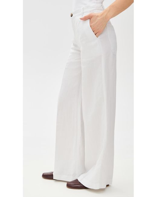 Madewell White The Zoe Relaxed Wide Pants