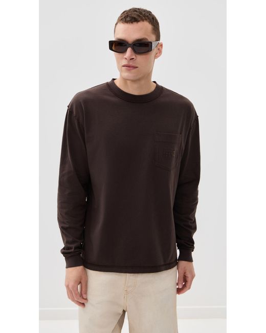 MM6 by Maison Martin Margiela Black Long Sleeve Top for men