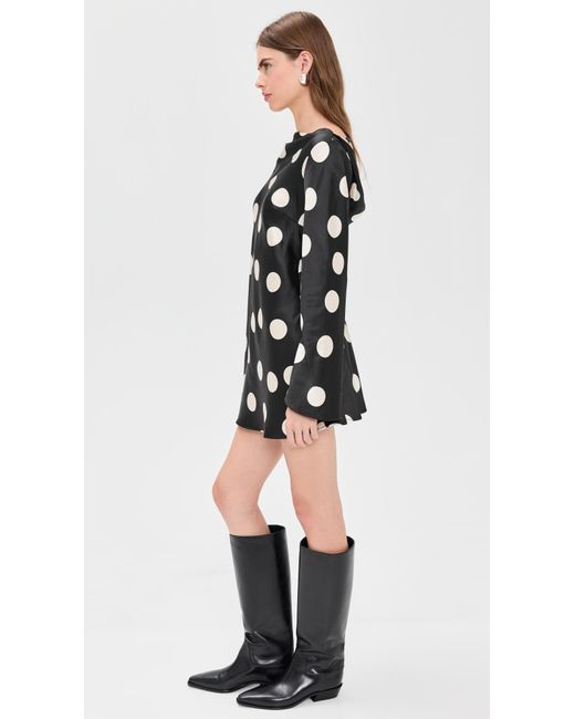 tigre printed mini dress Free People Tigre Printed Mini Dress in Black