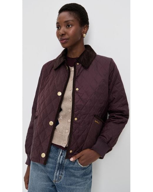 Barbour Purple Marla Quilted Barn Jacket