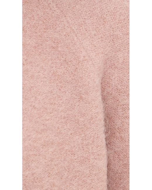 Vince Pink Alpaca Crew Brushed Sweater