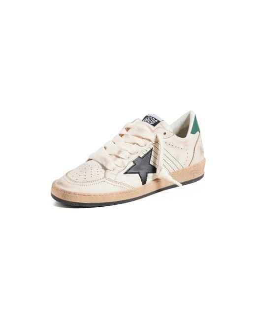 Golden Goose Deluxe Brand White Ball Star Leather Upper Star And Heel With Signature Foxing Sneakers