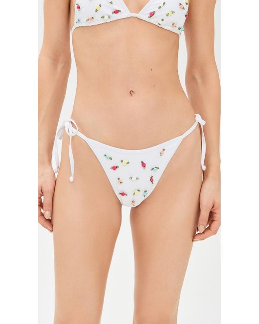 LSPACE White Levy Bitsy Bikini Bottoms
