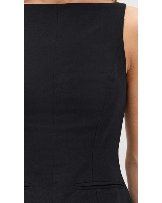 ALIGNE Lyra Linen Mini Dress in Black | Lyst ALIGNE Lyra Linen Mini Dress in Black | Lyst