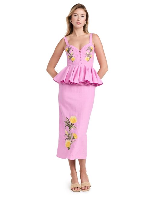 FANM MON Pink Fan On Noeine Dress Pu X