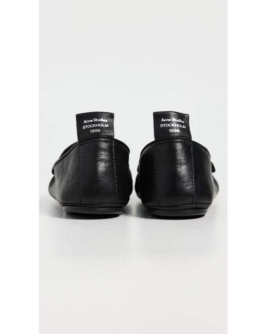 Acne Black Leather Flats