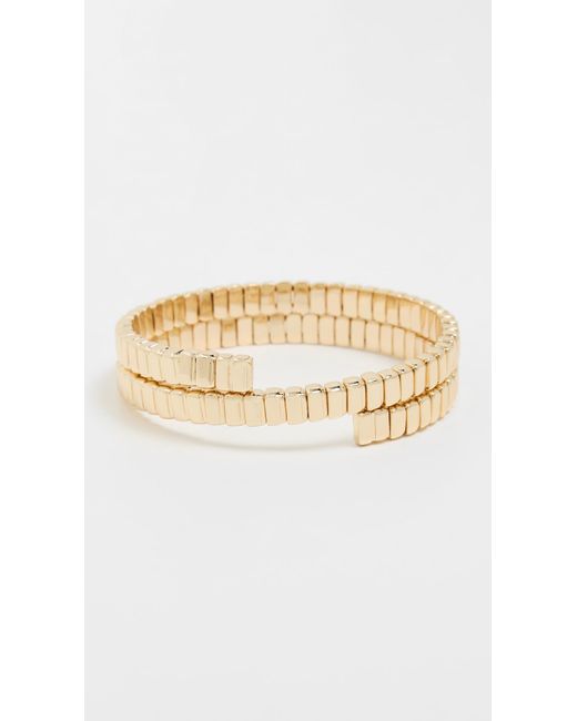 Roxanne Assoulin White The Flat Mini Cobra Double Wrap Bracelet
