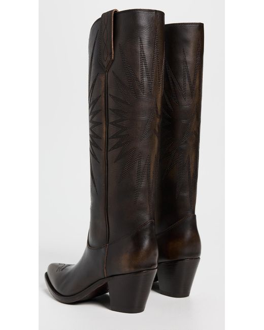 Golden Goose Deluxe Brand Black Wish Star Distressed Bull Leather Boots