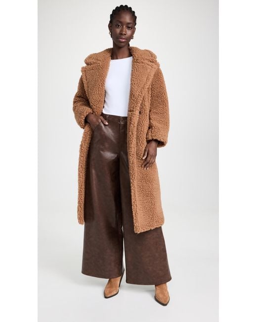 Ugg Brown Gertrude Long Teddy Coat