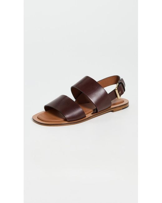 Mansur Gavriel Brown Double Strap Sandals
