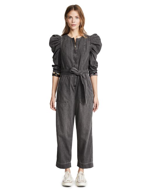 La vie rebecca taylor cheap denim jumpsuit