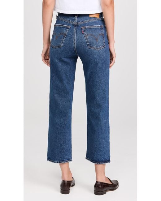 Levi's Blue Ribcage Straight Ankle Jeans