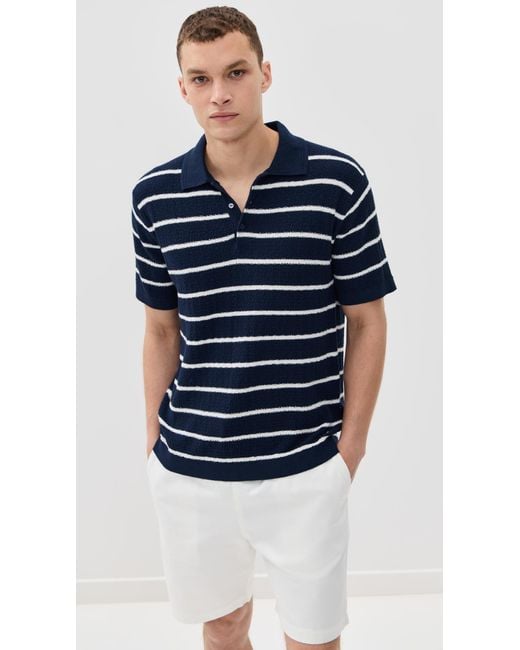 Jonathan Simkhai Blue Calum Polo for men
