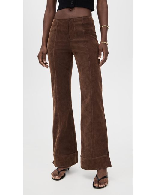 Free People Brown Glow Up Suede Pants