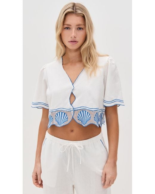 Rails White Venice Top